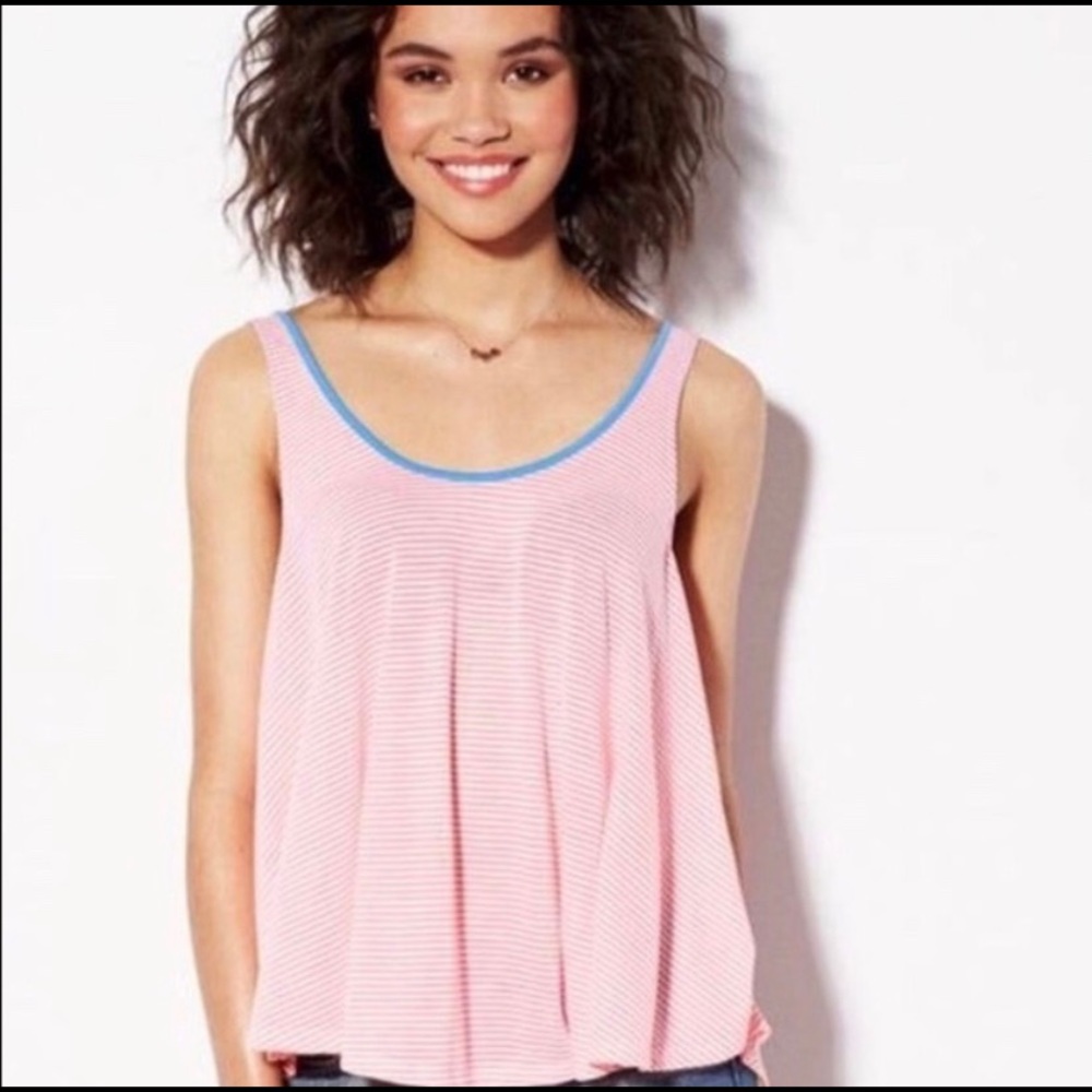 American Eagle Outfitters Aloha Neon Stripe‎ Swingy Tank Top Size Small